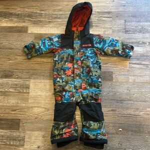 Burton one piece toddler snowsuit 18-24 months with mittens